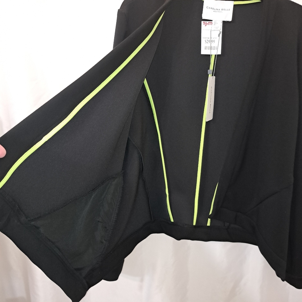 Carolina Belle Black Stretch Jacket Sz Large NWT - Picture 3 of 8